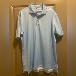 Peter Millar Size M Blue Patterned Polo